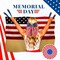 2 Pcs 4th of July Girls American Flag Hair Bow Hair Clips, Patriotic Hair Accessories for Girls Women